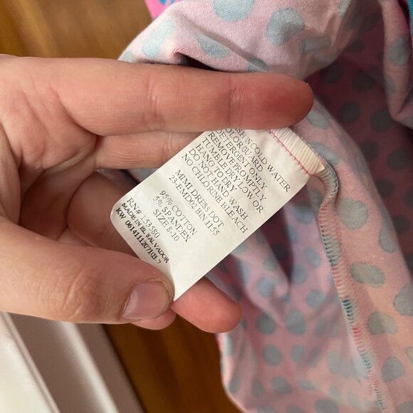 Eleanor Rose Mimi Dress Polka Dot Pink Girls Size 8-10 - Picture 4 of 4